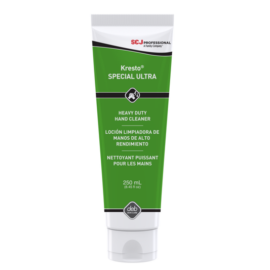 Manufacturer photo for KSP250ML: Kresto Special Ultra Hand Cleanser 250mL Tube 12 / cs. The photograph illustrates the item; the listing title specifies the sale quantity. Current manufacturer packaging is shown.