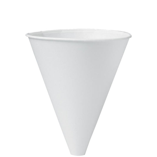 Solo Cup 10BFC-2050 - 10 oz Treated Paper Funnel Cup – White; manufacturer catalog photo.