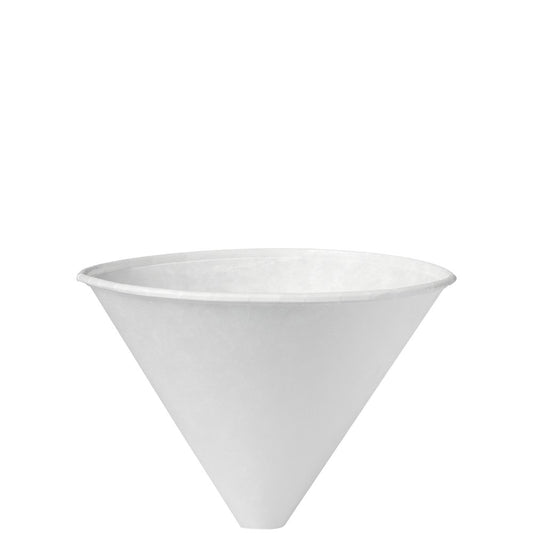 Solo Cup 6SRX-2050 - 6 oz Treated Paper Funnel Cup - White; manufacturer catalog photo.