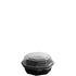 Solo Cup 6" Octaview Hinged Container Deep Black / Clear 6.8" x 6.3" x 3.1" 2 / 100 cs