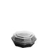Solo Cup 7.5" Octaview Hinged Container Deep Black / Clear 7.9" x 7.5" x 3.1" 100 / cs