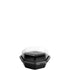 Solo Cup 6" OctaView Container w/Hinged Lid Black base 6.76 x 6.30 x 3.15 Deep 200 / cs