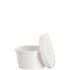 Solo Cup 8 oz Squat Food Container w/ Lid Paper White 10 / 25 cs