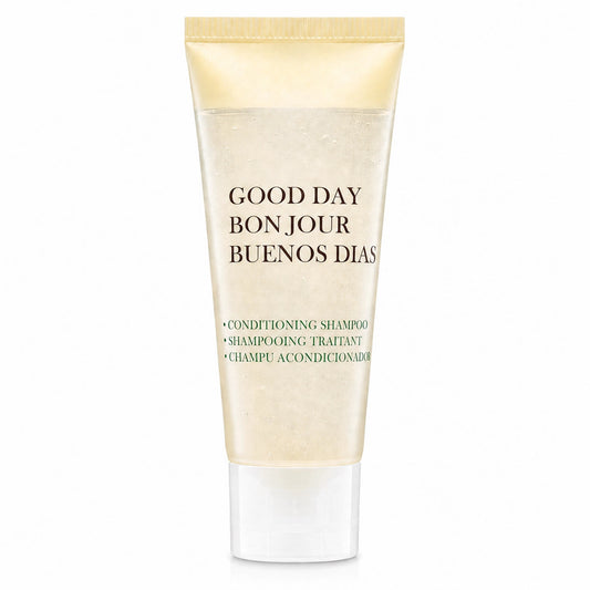 Transmacro Good Day Conditioning Shampoo 0.65 oz Tube 288 / cs; Representative Transmacro supplier product photo. Packaging format, size, design and pack quantity shown may differ; this listing's specifications apply.