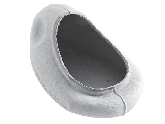 Reference image: Vernacare manufacturer photograph of VernaFem female pulp urinal. Product dimensions, capacity, model details, packaging and case quantity may differ from the pictured example. Refer to this listing for the supplied specifications.