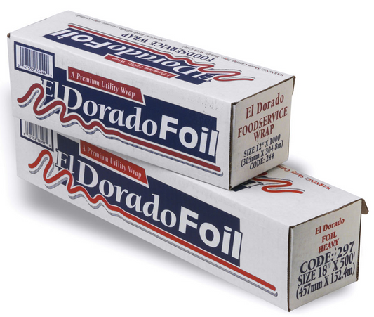 Western Plastics El Dorado Standard Aluminum, 18 X 500 1 roll — Representative Western Plastics photo of the same product type. Pictured size, model, color, gauge, packaging and quantity may differ. Use the specifications stated in this listing. Group or application photo may show packaging, equipment or options not included.